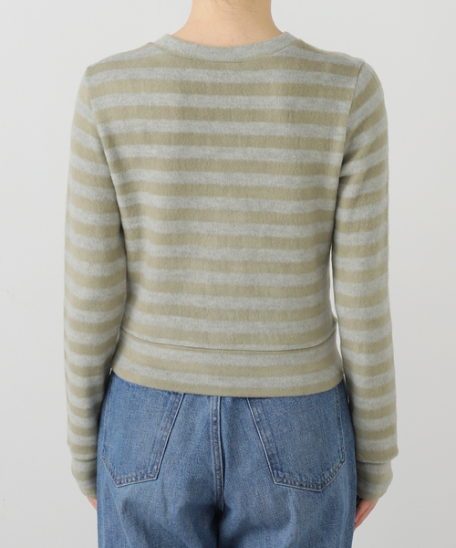 PULP/417EDIFICE(パルプフォーワンセブンエディフィス)の「【Geek Office / ギークオフィス】JUST! / STRIPED KNIT CARDIGAN(カーディガン/ボレロ・レディース・チャコールグレー・FREE)」の11枚目の写真
