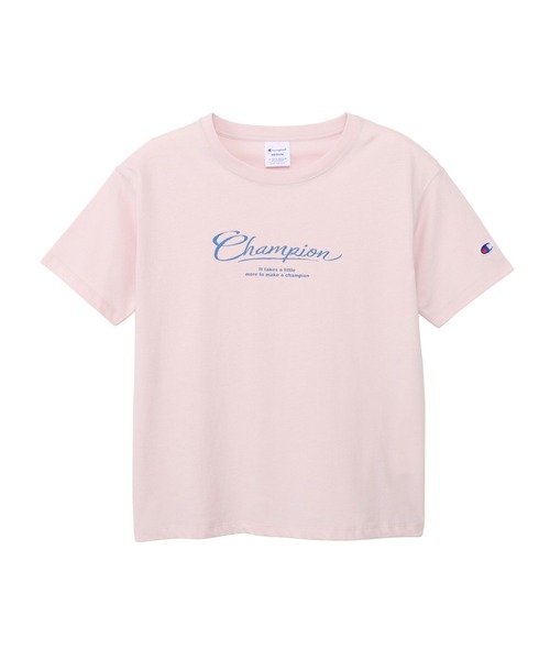 Champion(チャンピオン)の「【Champion/チャンピオン】レディース ショートスリーブTシャツ(Tシャツ/カットソー・レディース・ブルー系その他3/ライトピンク/ブラック/ホワイト・LARGE/MEDIUM)」の4枚目の写真