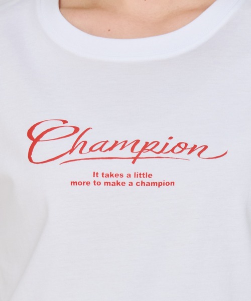 Champion(チャンピオン)の「【Champion/チャンピオン】レディース ショートスリーブTシャツ(Tシャツ/カットソー・レディース・ブルー系その他3/ライトピンク/ブラック/ホワイト・LARGE/MEDIUM)」の6枚目の写真