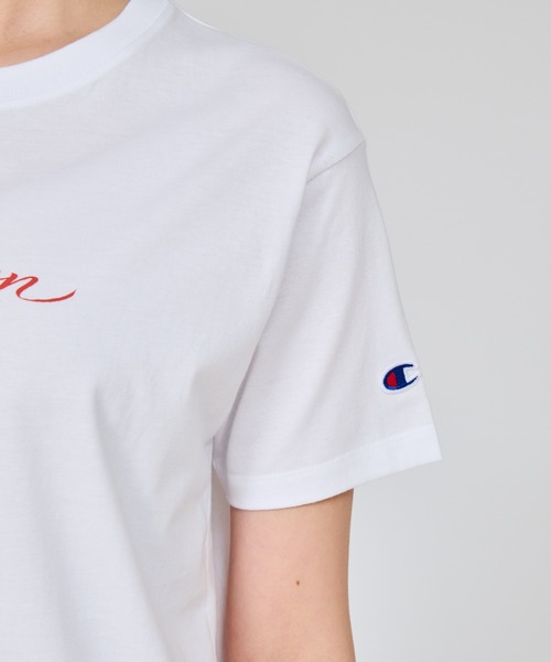 Champion(チャンピオン)の「【Champion/チャンピオン】レディース ショートスリーブTシャツ(Tシャツ/カットソー・レディース・ブルー系その他3/ライトピンク/ブラック/ホワイト・LARGE/MEDIUM)」の7枚目の写真