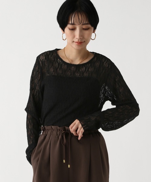 Elura（エルーラ）の「総レースカットソー/656402（Tシャツ/カットソー・レディース・ブラック/オフホワイト・FREE）」の14枚目の写真