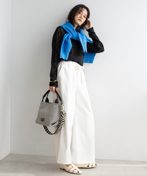 Elura（エルーラ）の「総レースカットソー/656402（Tシャツ/カットソー・レディース・ブラック/オフホワイト・FREE）」の12枚目の写真