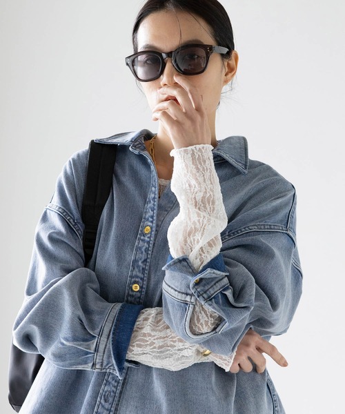 Elura（エルーラ）の「総レースカットソー/656402（Tシャツ/カットソー・レディース・ブラック/オフホワイト・FREE）」の6枚目の写真