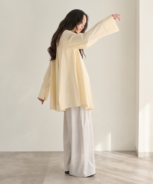 apres jour clair(アプレジュールクレア)の「【apres jour clair】プリーツチュニックシャツ(シャツ/ブラウス・レディース・ピンク/クリーム/オフホワイト/ブルー・フリー/X-LARGE)」の21枚目の写真