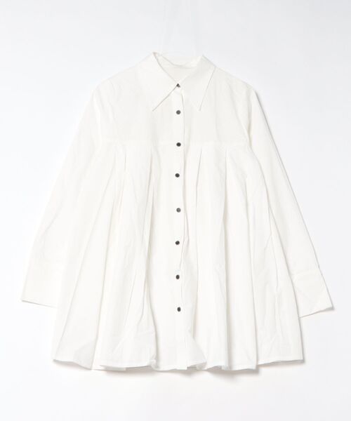 apres jour clair(アプレジュールクレア)の「【apres jour clair】プリーツチュニックシャツ(シャツ/ブラウス・レディース・ピンク/クリーム/オフホワイト/ブルー・フリー/X-LARGE)」の6枚目の写真