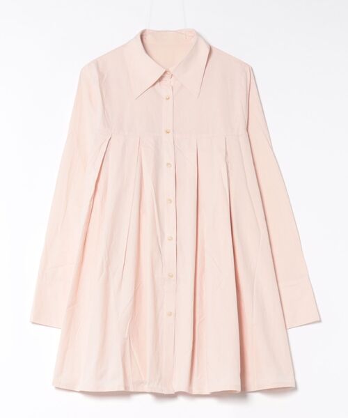 apres jour clair(アプレジュールクレア)の「【apres jour clair】プリーツチュニックシャツ(シャツ/ブラウス・レディース・ピンク/クリーム/オフホワイト/ブルー・フリー/X-LARGE)」の9枚目の写真