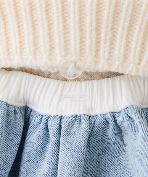 one after another NICE CLAUP（ワンアフターアナザーナイスクラップ）の「【Denim Collection】肩リボンニットビスチェ（その他トップス・レディース・アイボリー/ベージュ/杢グレー・FREE）」の12枚目の写真