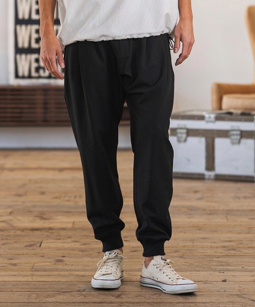 CAMBIO（カンビオ）の「mp14599-Slacks Fabric Jogger Pants  スラックスジョガーパンツ(S60126cmb)（スラックス・メンズ・ブラック/チャコールグレー/ベージュ/カーキ系・S/M/L）」の5枚目の写真