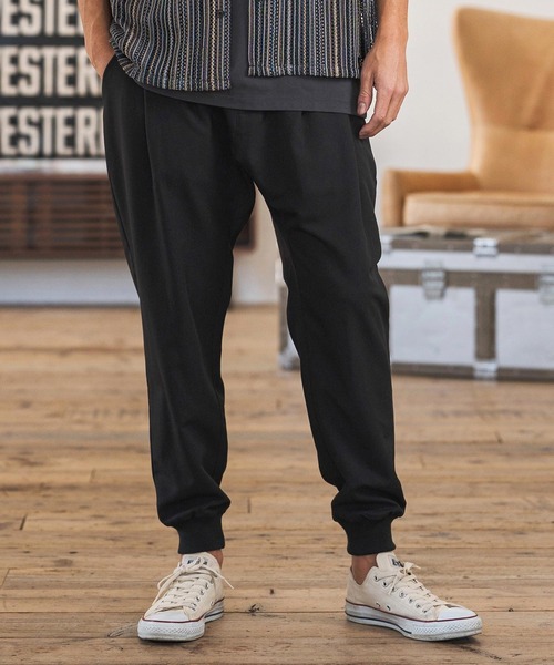 CAMBIO（カンビオ）の「mp14599-Slacks Fabric Jogger Pants  スラックスジョガーパンツ(S60126cmb)（スラックス・メンズ・ブラック/チャコールグレー/ベージュ/カーキ系・S/M/L）」の6枚目の写真