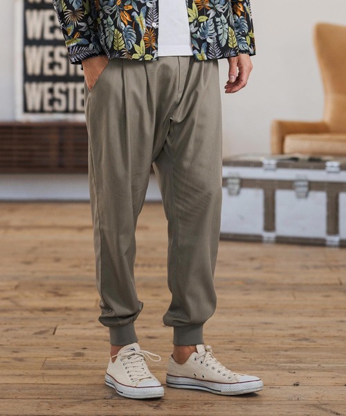 CAMBIO（カンビオ）の「mp14599-Slacks Fabric Jogger Pants  スラックスジョガーパンツ(S60126cmb)（スラックス・メンズ・ブラック/チャコールグレー/ベージュ/カーキ系・S/M/L）」の14枚目の写真