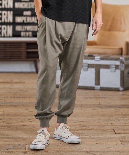 CAMBIO（カンビオ）の「mp14599-Slacks Fabric Jogger Pants  スラックスジョガーパンツ(S60126cmb)（スラックス・メンズ・ブラック/チャコールグレー/ベージュ/カーキ系・S/M/L）」の15枚目の写真