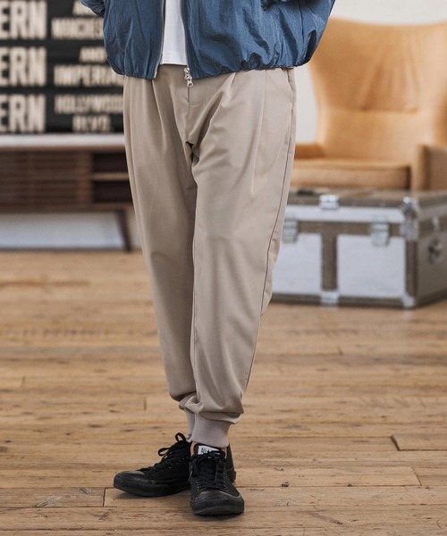 CAMBIO（カンビオ）の「mp14599-Slacks Fabric Jogger Pants  スラックスジョガーパンツ(S60126cmb)（スラックス・メンズ・ブラック/チャコールグレー/ベージュ/カーキ系・S/M/L）」の19枚目の写真