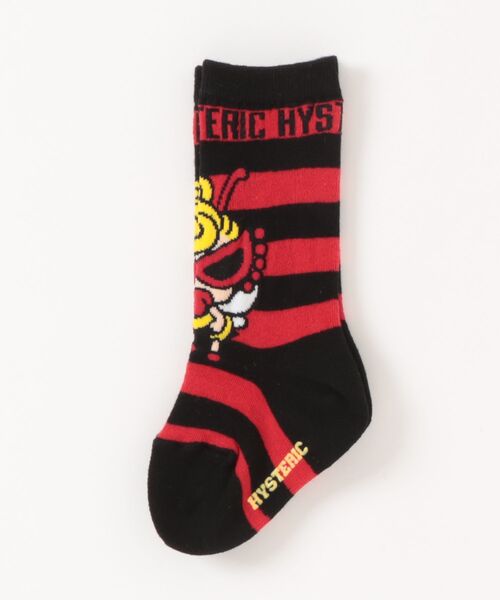 HYSTERIC MINI（ヒステリックミニ）の「LITTLE BEE ボーダー ベビーハイソックス（ソックス/靴下・キッズ・イエロー系その他/ホワイト系その他/レッド系その他・9/11/13）」の3枚目の写真