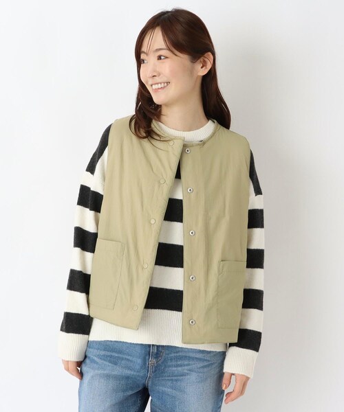 one'sterrace(ワンズテラス)の「撥水ワッシャー リバーシブルベスト(その他アウター・レディース・ベージュ系その他7/グレー系その他7/オリーブ系3・02)」の10枚目の写真