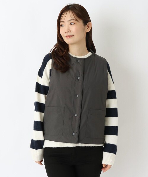 one'sterrace(ワンズテラス)の「撥水ワッシャー リバーシブルベスト(その他アウター・レディース・ベージュ系その他7/グレー系その他7/オリーブ系3・02)」の17枚目の写真