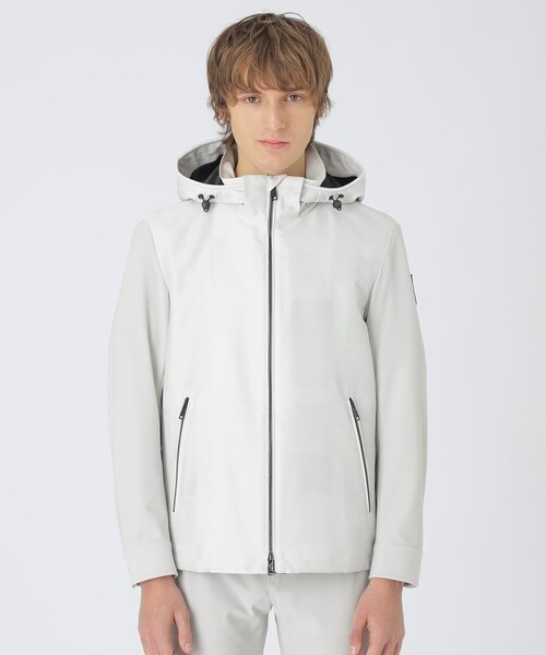 BLACK LABEL CRESTBRIDGE（ブラックレーベル・クレストブリッジ）の「【BLACK lab.】シャドーチェックハイブリッドパーカー（ブルゾン・メンズ・ホワイト系その他/ネイビー/グレー系その他2・XL/L/M）」の5枚目の写真