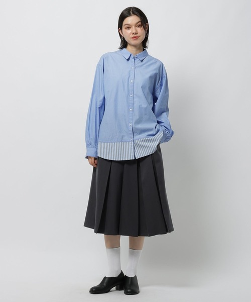 niko and...（ニコアンド）の「フロントプリーツハーフパンツ（その他パンツ・レディース・グレー/ブラック・LARGE/MEDIUM）」の7枚目の写真