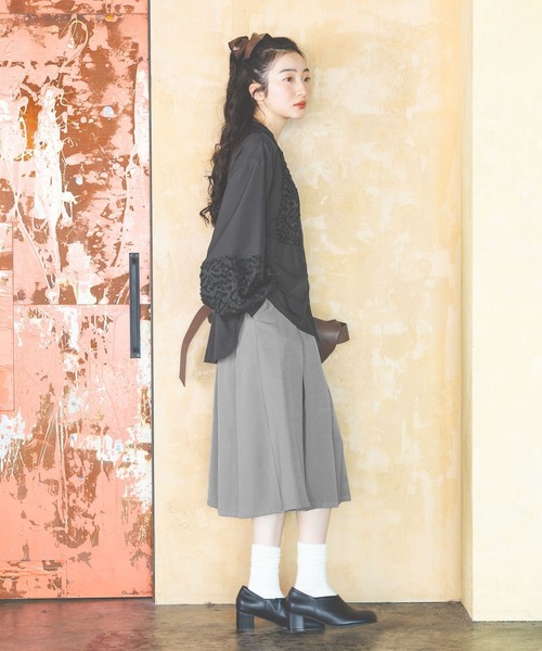 niko and...（ニコアンド）の「フロントプリーツハーフパンツ（その他パンツ・レディース・グレー/ブラック・LARGE/MEDIUM）」の21枚目の写真