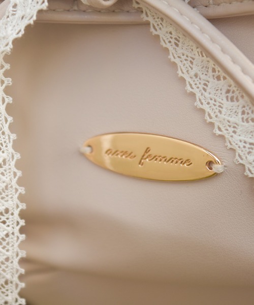 axes femme（アクシーズファム）の「ドロストリボンギャザーバッグ（ボストンバッグ・レディース・ブラック/グレイッシュベージュ・FREE）」の9枚目の写真