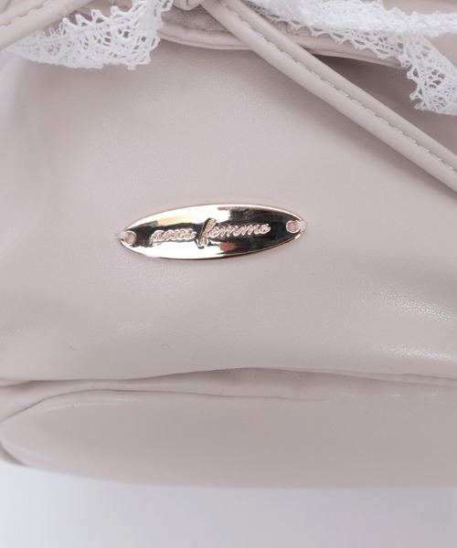 axes femme（アクシーズファム）の「ドロストリボンギャザーバッグ（ボストンバッグ・レディース・ブラック/グレイッシュベージュ・FREE）」の15枚目の写真