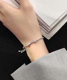 ARCHIVER | 【Bz】シルバーリボンチェーンブレスレット/レディース(SK)(ブレスレット)