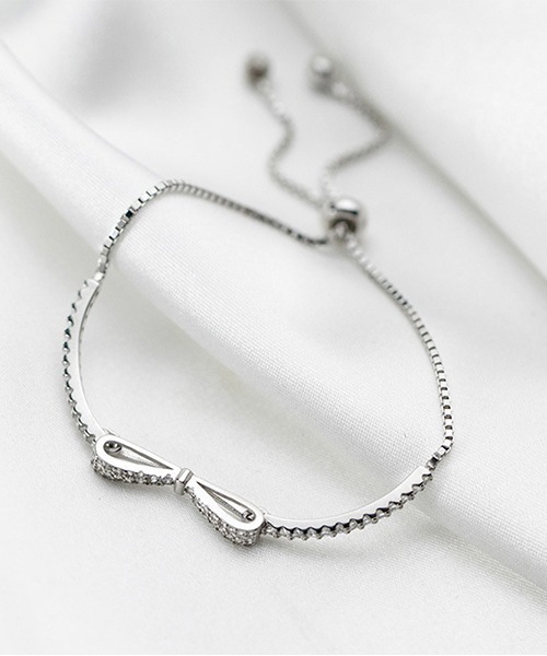 ARCHIVER（アーカイバ）の「【Bz】シルバーリボンチェーンブレスレット/レディース(SK)（ブレスレット・メンズ・シルバー・FREE）」の4枚目の写真