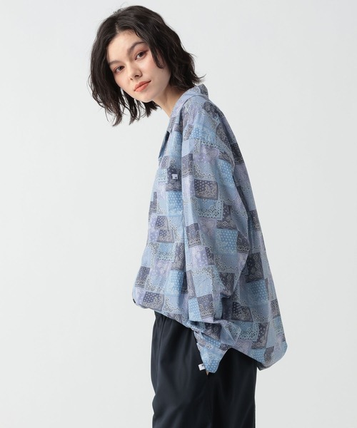 GEORGE'S(ジョージズ)の「ペイズリー柄シャツ(シャツ/ブラウス・メンズ・サックスブルー/ダークネイビー・MEDIUM/LARGE)」の3枚目の写真