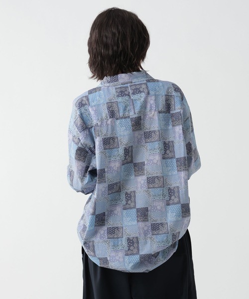GEORGE'S(ジョージズ)の「ペイズリー柄シャツ(シャツ/ブラウス・メンズ・サックスブルー/ダークネイビー・MEDIUM/LARGE)」の4枚目の写真