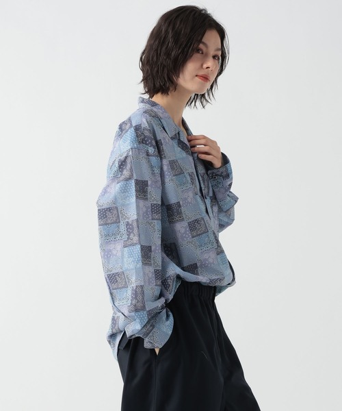 GEORGE'S(ジョージズ)の「ペイズリー柄シャツ(シャツ/ブラウス・メンズ・サックスブルー/ダークネイビー・MEDIUM/LARGE)」の5枚目の写真
