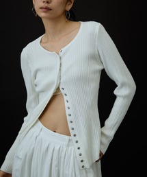 DRWCYS | スナップボタンリブカーデ(ニット/セーター)