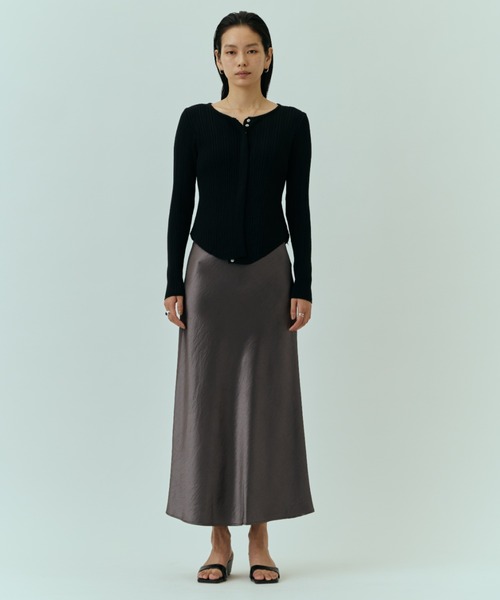 DRWCYS（ドロシーズ）の「スナップボタンリブカーデ（ニット/セーター・レディース・ブラック/グレー/オフホワイト・FREE）」の22枚目の写真