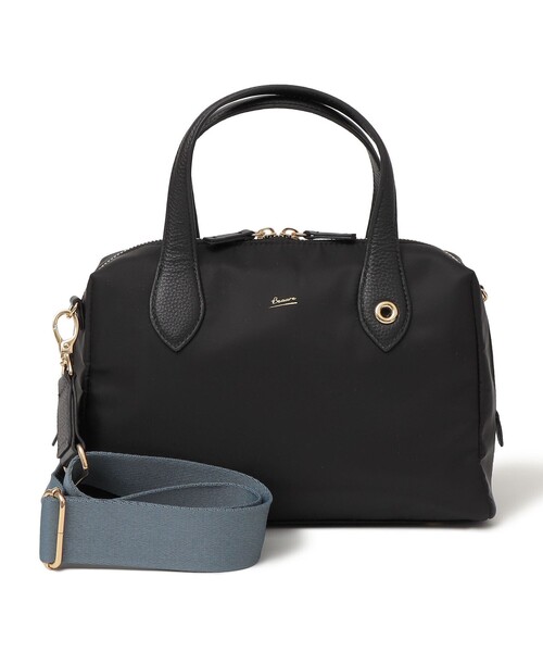 Beau're（ヴュレ）の「BEAURE: ナイロン スクエア テープ ボストン（ボストンバッグ・レディース・ブラック/ネイビー・ONE SIZE）」の13枚目の写真