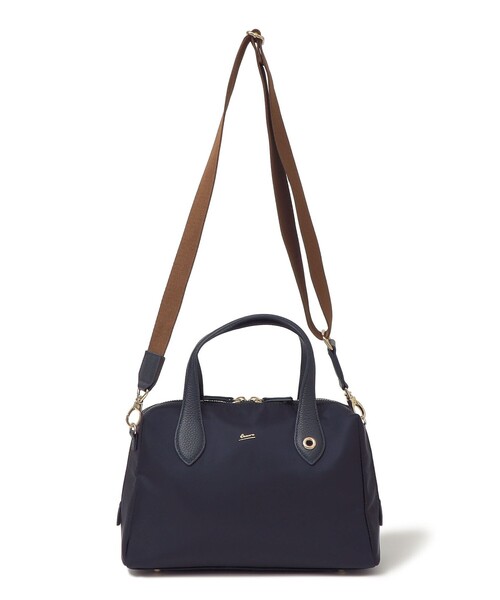 Beau're（ヴュレ）の「BEAURE: ナイロン スクエア テープ ボストン（ボストンバッグ・レディース・ブラック/ネイビー・ONE SIZE）」の22枚目の写真