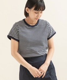 ドットシャーリングジャガード 半袖Tシャツ