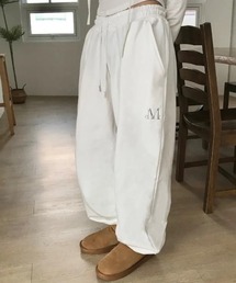 Ada.（エイダ）の「◇MUCENT◇ブランド直輸入正規品/LASH METAL LOGO JOGGER SWEAT WIDE PANT ラッシュメタルロゴジョガースウェットワイドパンツ（スウェットパンツ）」