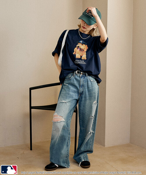 PUBLUX(パブリュクス)の「PUBLUX/パブリュクス 別注MLB アニマルプリント Tシャツ 限定展開(Tシャツ/カットソー・メンズ・グレー/オフホワイト/ネイビー/ピンク/ライトグレー/ホワイト・L/M/S)」の13枚目の写真