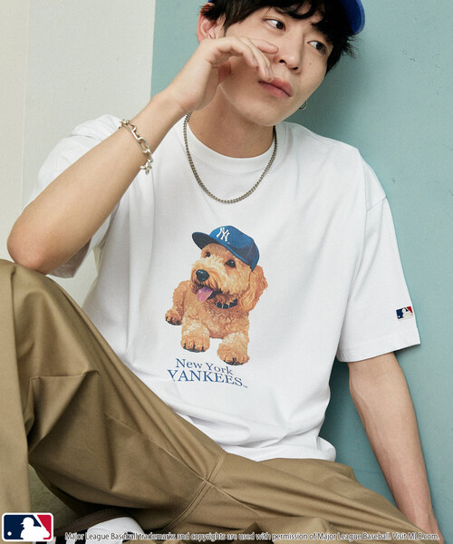 PUBLUX(パブリュクス)の「PUBLUX/パブリュクス 別注MLB アニマルプリント Tシャツ 限定展開(Tシャツ/カットソー・メンズ・グレー/オフホワイト/ネイビー/ピンク/ライトグレー/ホワイト・L/M/S)」の19枚目の写真