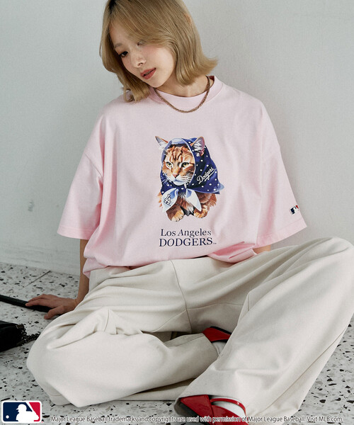 PUBLUX(パブリュクス)の「PUBLUX/パブリュクス <機能性素材>別注MLB アニマルプリント Tシャツ 限定展開(Tシャツ/カットソー・メンズ・グレー/オフホワイト/ネイビー/ピンク/ライトグレー/ホワイト・L/M/S)」の9枚目の写真