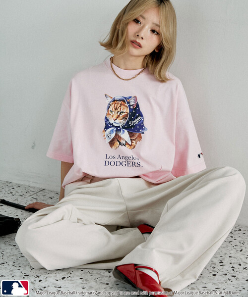 PUBLUX(パブリュクス)の「PUBLUX/パブリュクス <機能性素材>別注MLB アニマルプリント Tシャツ 限定展開(Tシャツ/カットソー・メンズ・グレー/オフホワイト/ネイビー/ピンク/ライトグレー/ホワイト・L/M/S)」の8枚目の写真