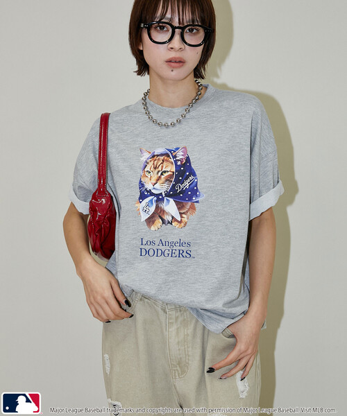 PUBLUX(パブリュクス)の「PUBLUX/パブリュクス <機能性素材>別注MLB アニマルプリント Tシャツ 限定展開(Tシャツ/カットソー・メンズ・グレー/オフホワイト/ネイビー/ピンク/ライトグレー/ホワイト・L/M/S)」の12枚目の写真