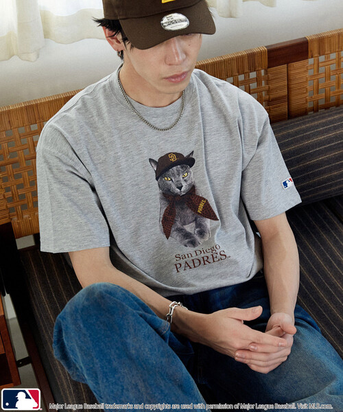 PUBLUX(パブリュクス)の「PUBLUX/パブリュクス <機能性素材>別注MLB アニマルプリント Tシャツ 限定展開(Tシャツ/カットソー・メンズ・グレー/オフホワイト/ネイビー/ピンク/ライトグレー/ホワイト・L/M/S)」の13枚目の写真