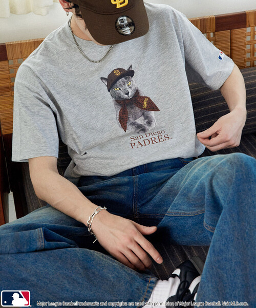 PUBLUX(パブリュクス)の「PUBLUX/パブリュクス <機能性素材>別注MLB アニマルプリント Tシャツ 限定展開(Tシャツ/カットソー・メンズ・グレー/オフホワイト/ネイビー/ピンク/ライトグレー/ホワイト・L/M/S)」の14枚目の写真