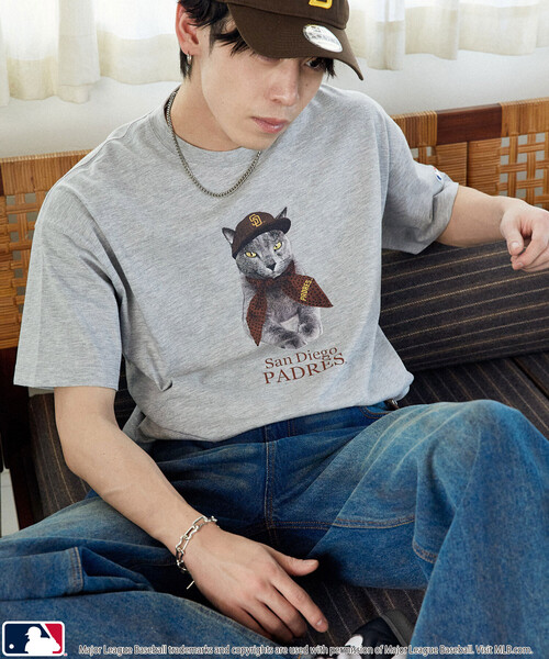 PUBLUX(パブリュクス)の「PUBLUX/パブリュクス <機能性素材>別注MLB アニマルプリント Tシャツ 限定展開(Tシャツ/カットソー・メンズ・グレー/オフホワイト/ネイビー/ピンク/ライトグレー/ホワイト・L/M/S)」の18枚目の写真