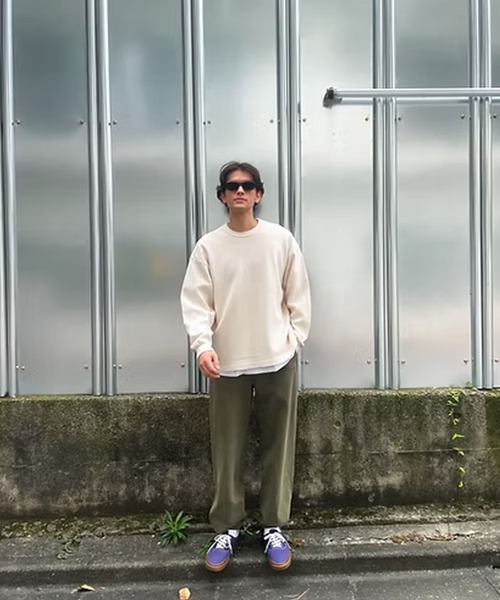 MINE(マイン)の「MINE/マイン GARAMENT-DYE-SWEAT-PANTS-14oz 裏起毛 ロゴ刺繍 イージースウェットパンツ 2026年春夏(スウェットパンツ・メンズ・オリーブ/ブラック・1/2/3/5/4)」の17枚目の写真
