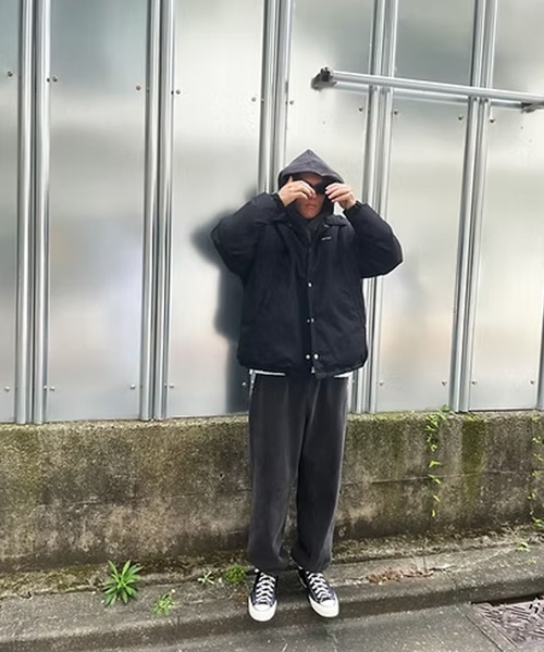 MINE(マイン)の「MINE/マイン GARAMENT-DYE-SWEAT-PANTS-14oz 裏起毛 ロゴ刺繍 イージースウェットパンツ 2026年春夏(スウェットパンツ・メンズ・オリーブ/ブラック・1/2/3/5/4)」の5枚目の写真