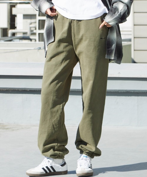 MINE(マイン)の「MINE/マイン GARAMENT-DYE-SWEAT-PANTS-14oz 裏起毛 ロゴ刺繍 イージースウェットパンツ 2026年春夏(スウェットパンツ・メンズ・オリーブ/ブラック・1/2/3/5/4)」の19枚目の写真