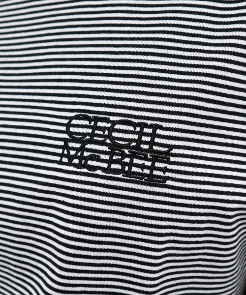 CECIL McBEE(セシルマクビー)の「刺繍ロゴカットプルオーバー(Tシャツ/カットソー・レディース・オフホワイト/ブラック・LARGE/MEDIUM)」の16枚目の写真