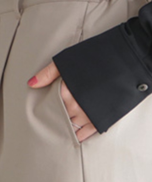 HUG.U（ハグユー）の「「 洗濯機で洗える 」 ジャケット × パンツ 2点セット スーツ（スーツセット・レディース・ベージュ/ダークグレー/ブラック・L(レギュラー丈)/M(レギュラー丈)/L(トール丈)/M(トール丈)）」の19枚目の写真