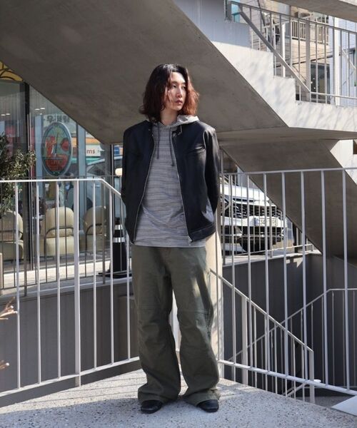 BASEMOMENT(ベースモーメント)の「カチオンダイングウォッシュドセクションパンツライトオリーブ(その他パンツ・メンズ・その他・X-LARGE/LARGE/MEDIUM)」の12枚目の写真