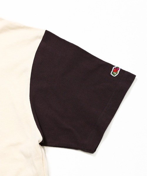 FRUIT OF THE LOOM(フルーツオブザルーム)の「19/-スラブ天竺Tシャツ4 / 半袖 リンゴ&メッセージ プリント Tシャツ / ヴィンテージ風(Tシャツ/カットソー・メンズ・アイボリー/ホワイト・L/M/S)」の9枚目の写真